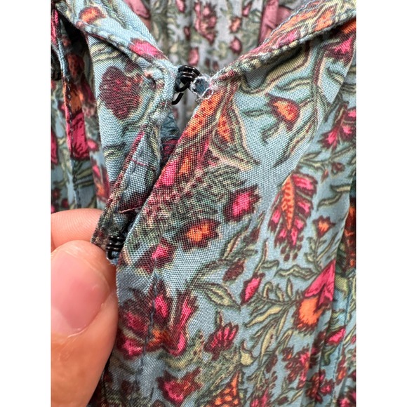 Natural Life Havana Nights Floral Tassel Boho Tiered Maxi Dress Festival M - Picture 5 of 10